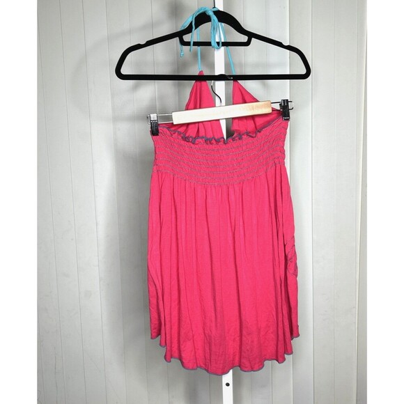 Rocawear Babydoll Top Y2K Pink Smocked Open Back Size L - Picture 5 of 7